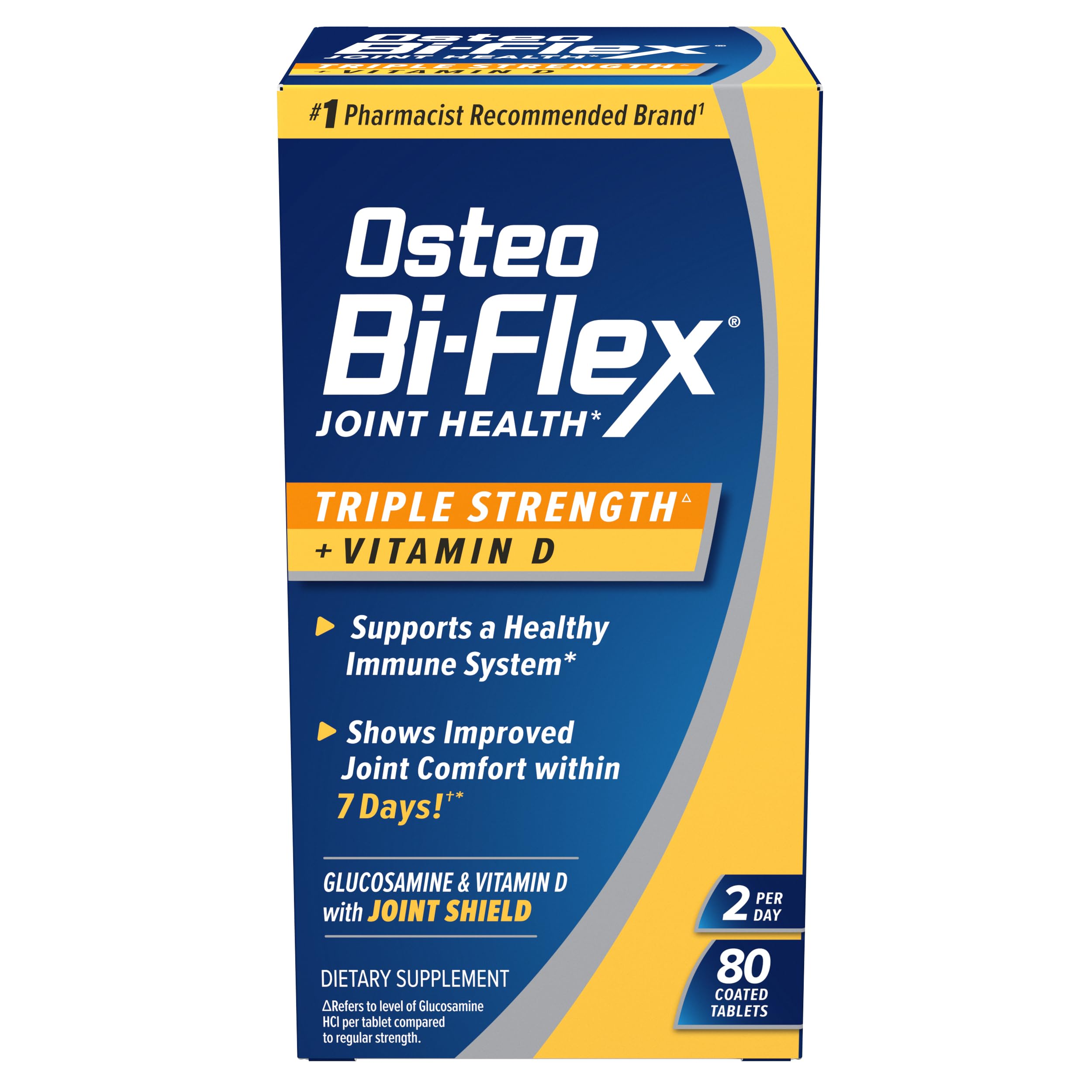 Osteo Bi-Flex Triple Strength Glucosamine Chondroitin Supplement, 120 Ct | With Vitamin D, Improve Joint Function, Support Bone Health, 120 Coated Tablets