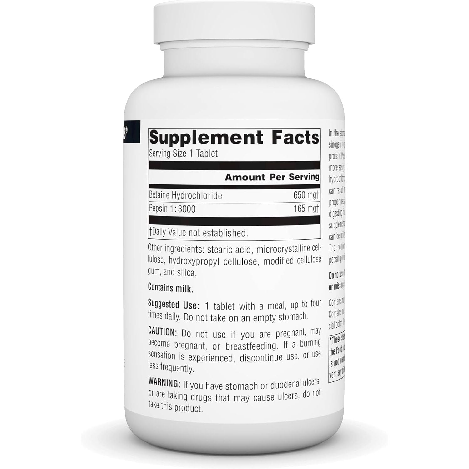 Buy now Source Naturals - Betaine HCl Hydrochloric Acid Source 650 mg. - 180 Tablets at indiglob india