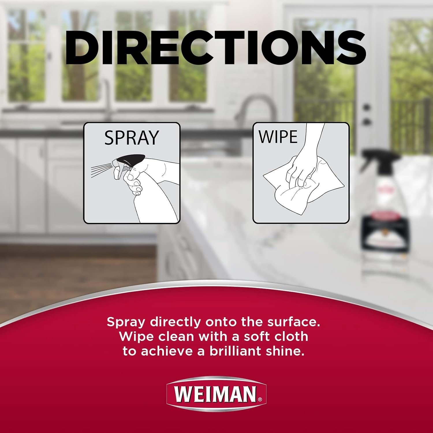 Buy now Weiman Quartz Countertop Cleaner and Polish - Clean & Shine Your Quartz Countertops Islands and Stone Surfaces with UV Protection at indiglob india