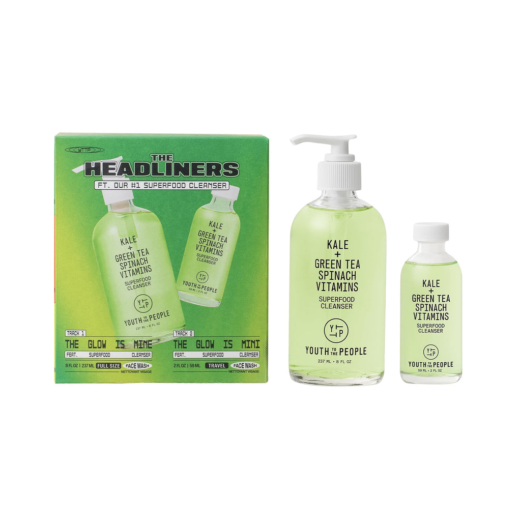 Buy now Youth To The People Superfood Facial Cleanser - Kale + Green Tea Daily Face Wash, Gentle Makeup Remover, with Soothing Antioxidants for Glowing Skin, pH Balance, Clean Pores, Sulfate-free, Refillable at indiglob india