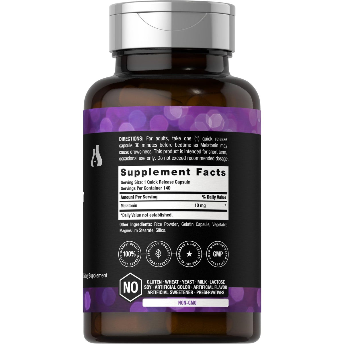 Horbäach Berkshire Labs Melatonin 10mg | 140 Quick Release Capsules