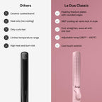 L'ANGE HAIR Le Duo Grande 360° Airflow Styler | Curl & Straighten with One Tool | 5.3" Snag-Free Titanium Plates | Cooling Air Vents to Set Curls | Adjustable Temp & Auto Shut-Off | Blush