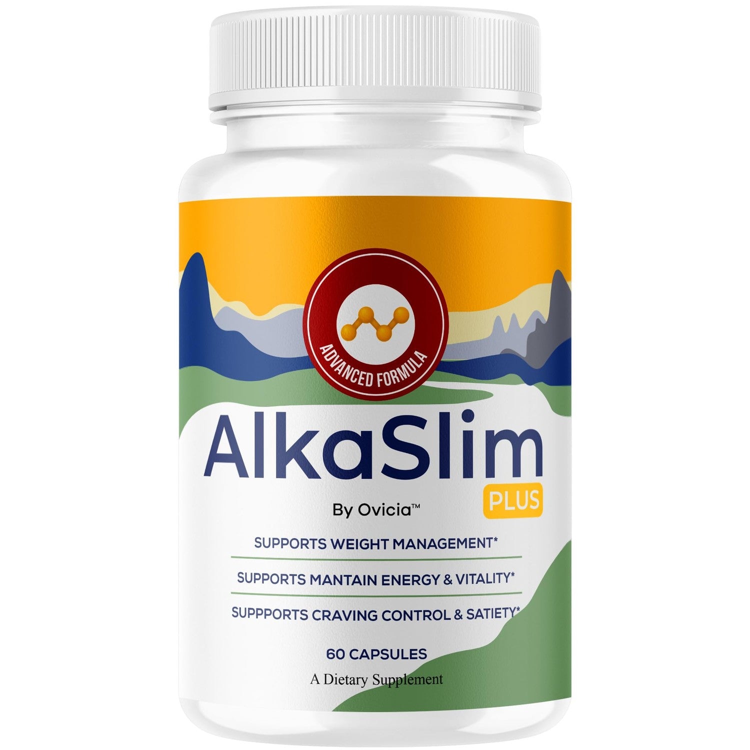Alka Slim Plus Capsules - Official AlkaSlim Plus Advanced Formula with All Natural Ingredients, Premium Pills Maximum Strength for Wellness & Overall Health Support, 60 Capsules for 1 Month