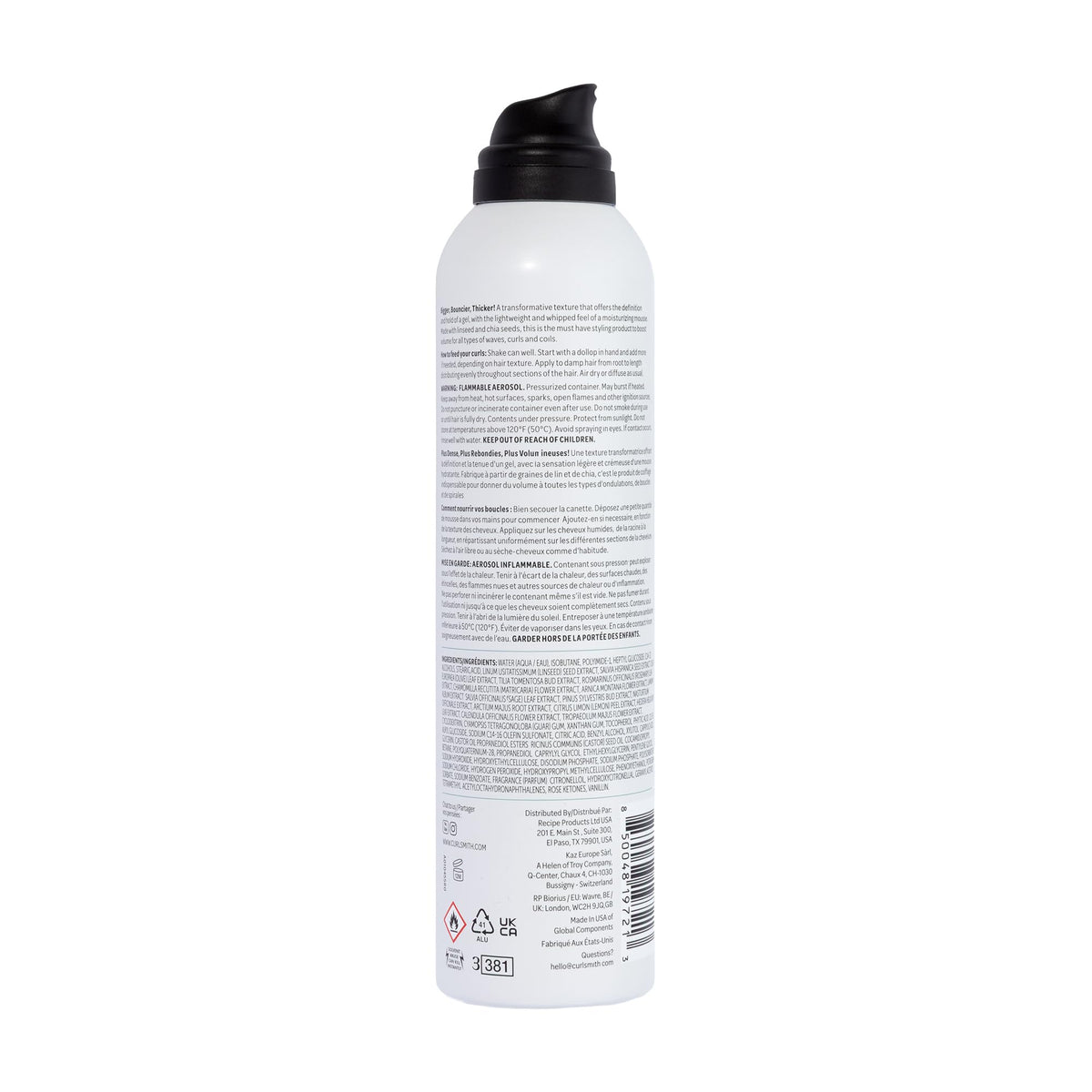 CURLSMITH Invincible Volume Mousse for Curly Hair (6.8 oz)