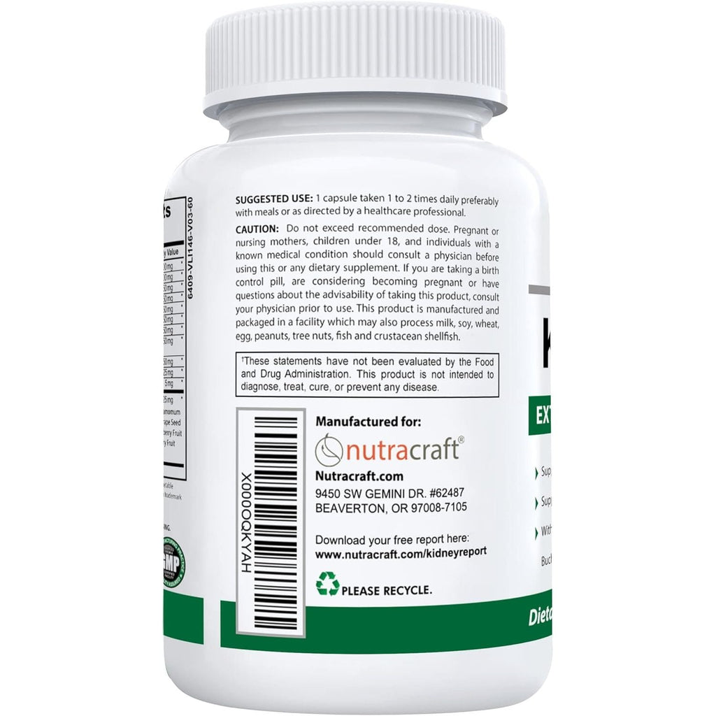 Buy now Nutracraft KidneyKind #1 Kidney Support and Detox Supplement | Kidney Cleanse for Bladder & Urinary Health | Buchu, Juniper, Uva Ursi, Cranberry, Nettle Leaf & More | 60 Vege Capsules at indiglob india