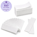 160 Wax Strips for Hair Removal – Extra-Large Non-Woven | For legs, arms, back and body · works with all soft waxes · salon and home use