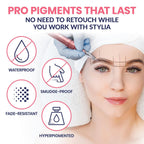 Buy now Stylia Waterproof Eyebrow Pencils For Women â€“ Long-Lasting Microblading Supplies Brow Pencil, Perfect for Eyebrow Shaper, Filling & Defining Natural-Looking Brow - (12PC Black) at indiglob india