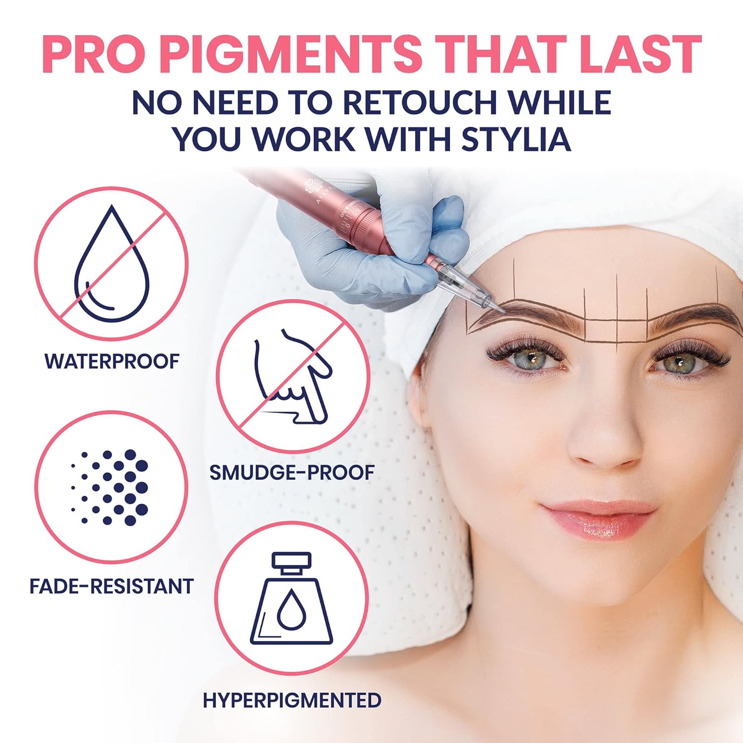 Buy now Stylia Waterproof Eyebrow Pencils For Women â€“ Long-Lasting Microblading Supplies Brow Pencil, Perfect for Eyebrow Shaper, Filling & Defining Natural-Looking Brow - (12PC Black) at indiglob india