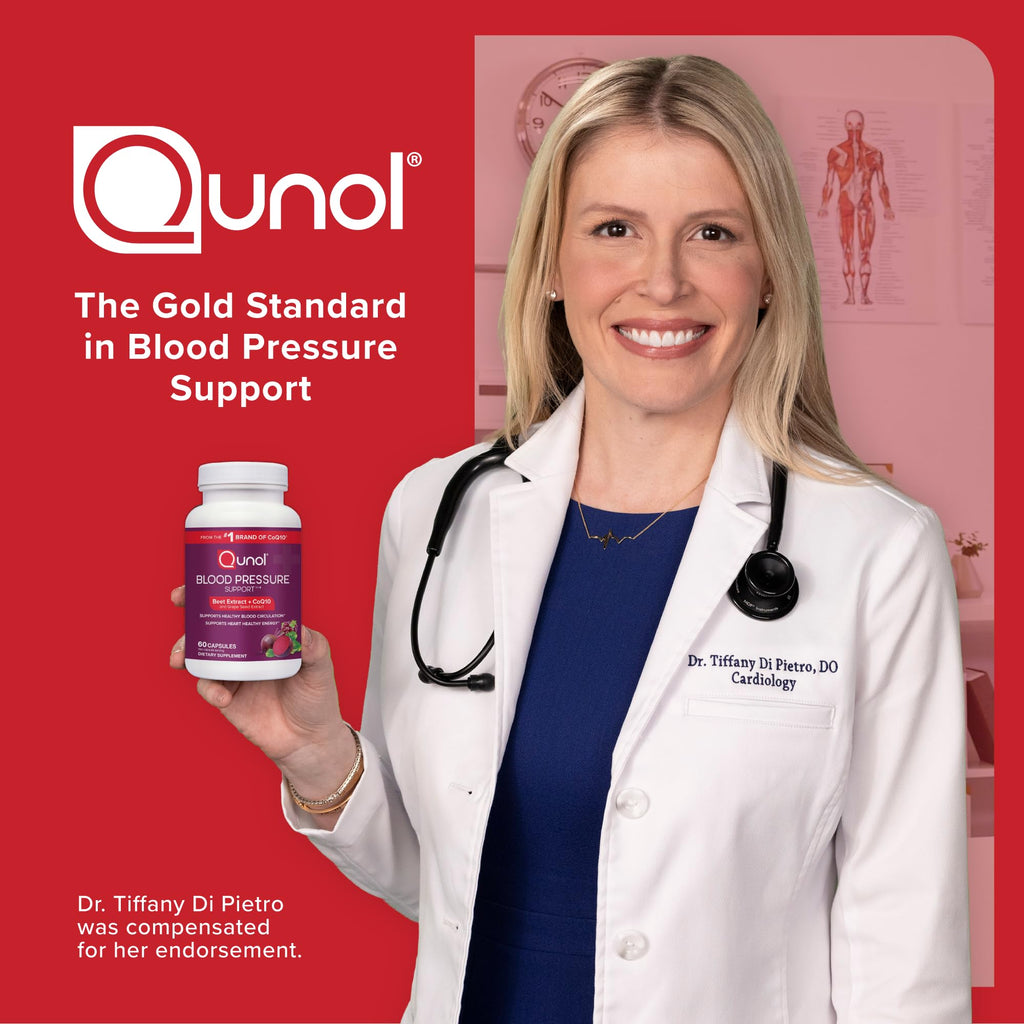 Qunol 3-in-1 Beet Roots Capsules with CoQ10, Blood Pressure Support, 60ct | Supports Healthy Blood Circulation & Heart Healthy Energy, From the #1 Brand of CoQ10, Vegetarian, No Synthetic Dyes
