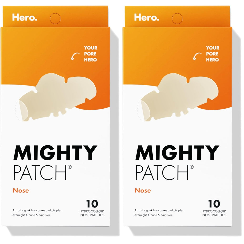 Mighty Patch Hero Cosmetics Nose Large Hydrocolloid Pore Strips, 10 Ct | Pimple Patches for Overnight, Dermatologist Approved, Pimple Stickers