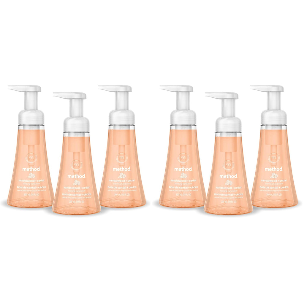 method Foaming Hand Wash, Sandalwood + Cedar, 10 fl oz, 3 pack | Hydrates & Softens Skin, Designed for Gentle Everyday Cleansing