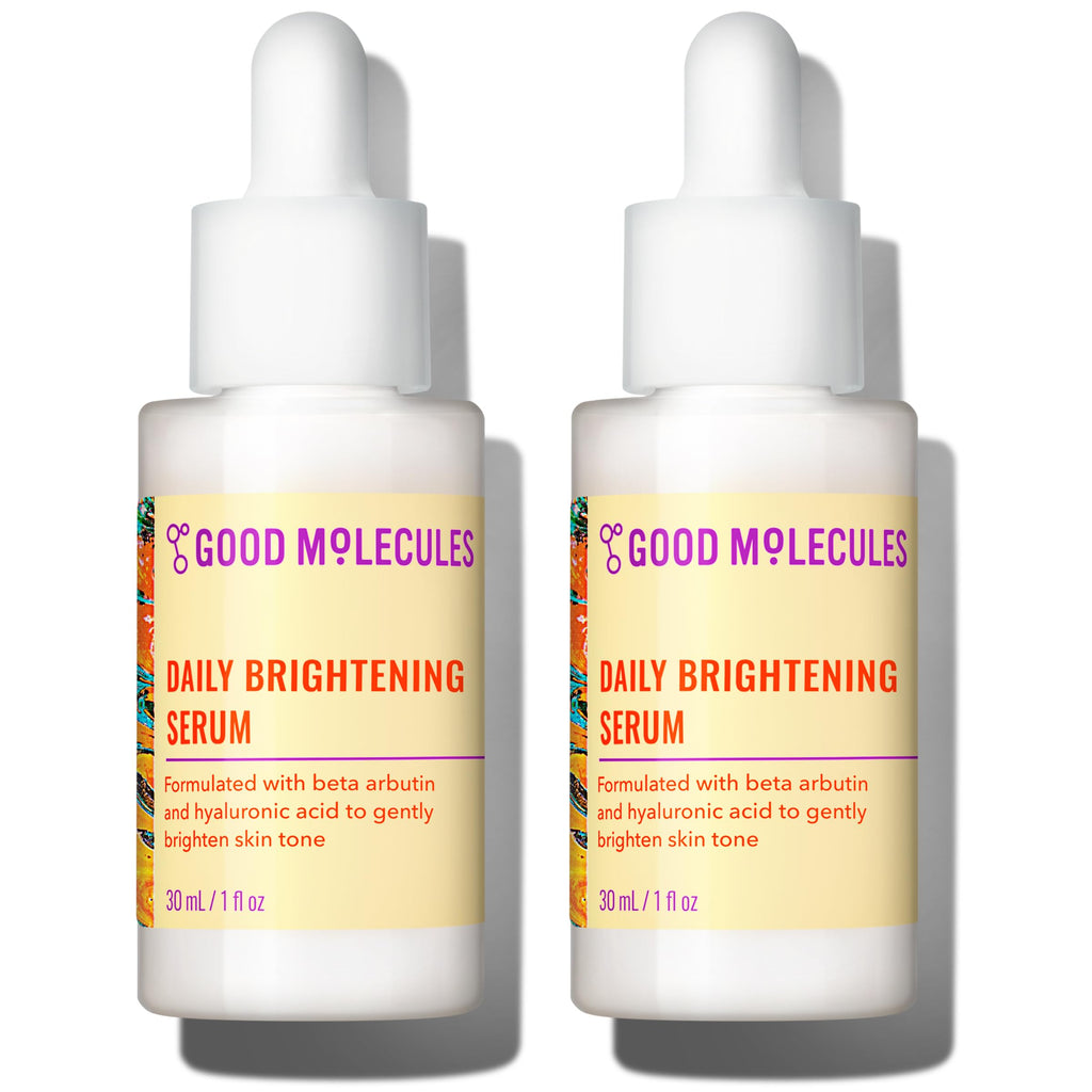 Good Molecules Daily Brightening Serum with Beta Arbutin, Pack of 2 | Gently brightens the look of skin tone with beta arbutin and hyaluronic acid. Lightweight, gentle, and layers well.