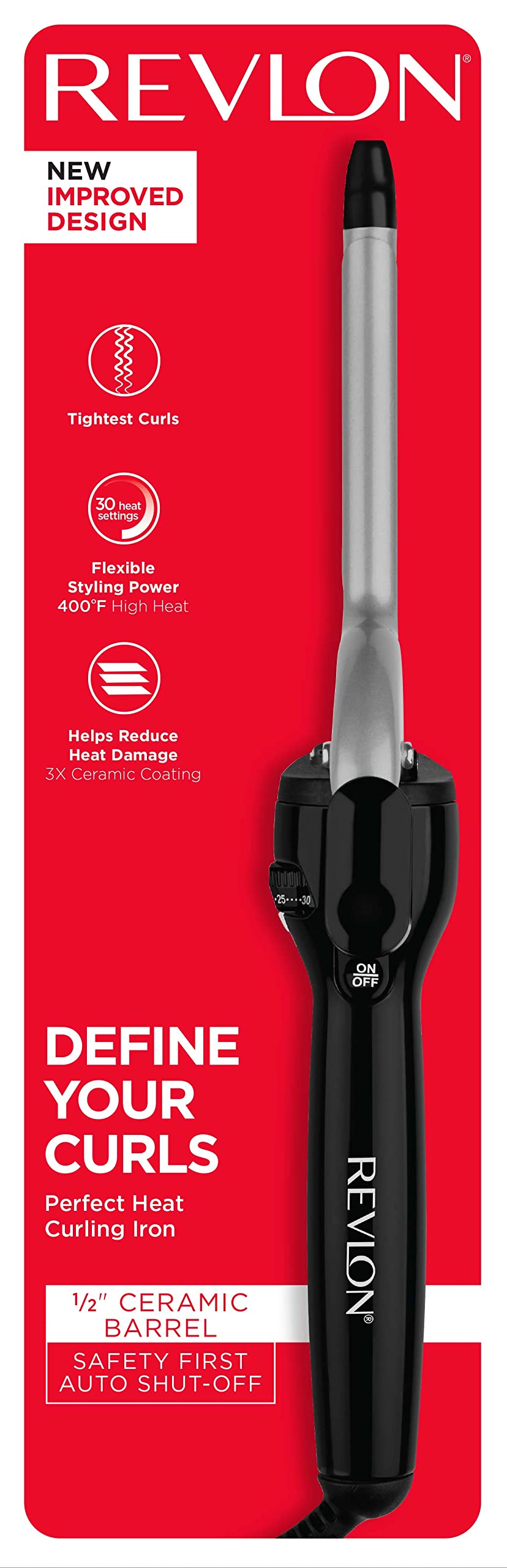 Buy now Revlon Perfect Heat Triple Ceramic Curling Iron | For Silky Smooth Spiral Curls (1/2 in) at indiglob india