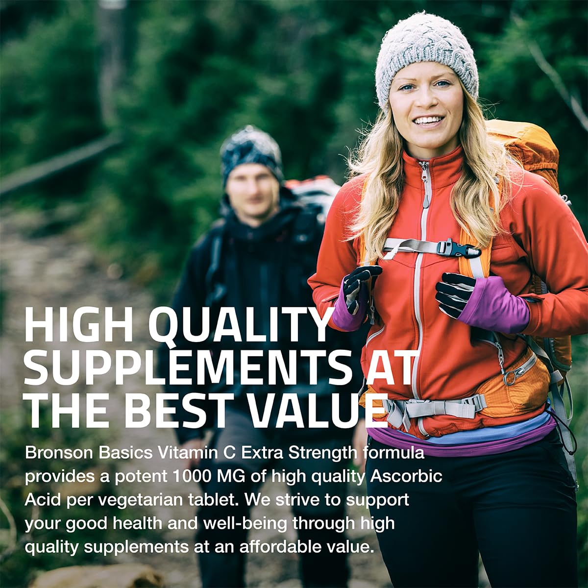 Bronson Vitamin C 1000 mg as Ascorbic Acid, 100 Vegetarian Tablets | Extra Strength Formula, Supports a Healthy Immune System, Non-GMO, Gluten-Free & Soy-Free