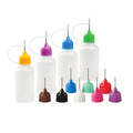 Free Hand Squeeze Bottles for Paint, 1 Oz Precision Tip Applicator Bottles, 4 Needle Tip Glue Bottles with 12 Tips for Acrylic Painting, Crafts & Masking Fluid