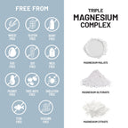 NatureWise Triple Magnesium Complex - Chelated - High Absorption Magnesium Glycinate + Malate + Citrate for Muscle Nerve & Sleep Support - Vegan 90 Capsules