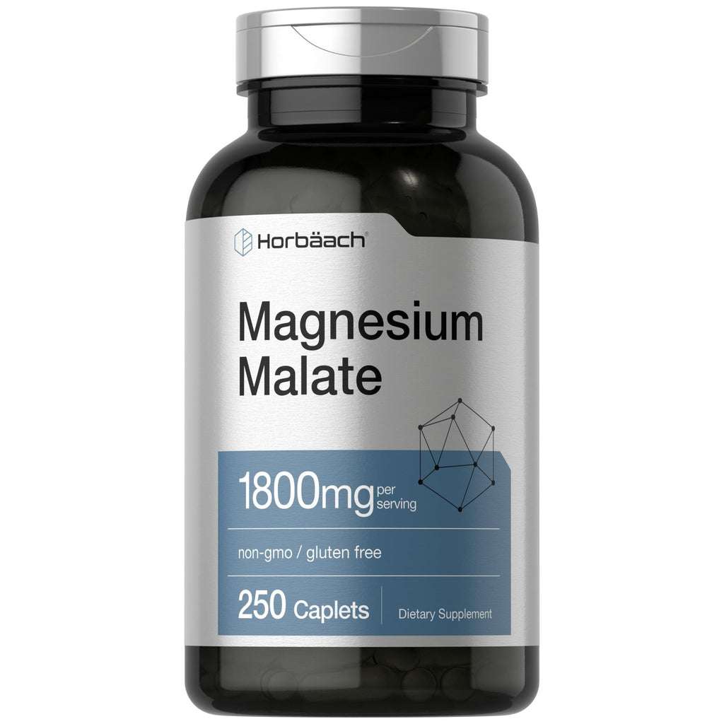 Horbäach Magnesium Malate | 1800mg | 250 Caplets