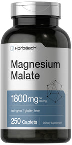 Horbäach Magnesium Malate | 1800mg | 250 Caplets