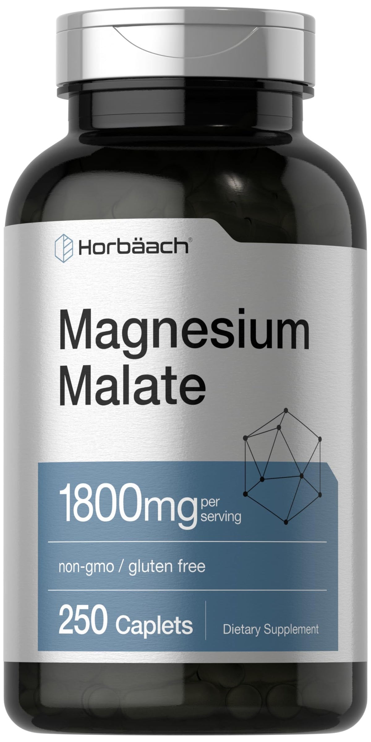 Horbäach Magnesium Malate | 1800mg | 250 Caplets
