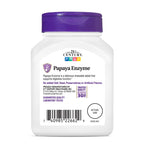21st Century Papaya Enzyme Chewable (100 Count), Papaya & Pineapple Digestive Enzymes for Gut Health, Tropical Flavor, Non-GMO, Gluten-Free, No Added Salt, Artificial Flavors (Pack of 2)