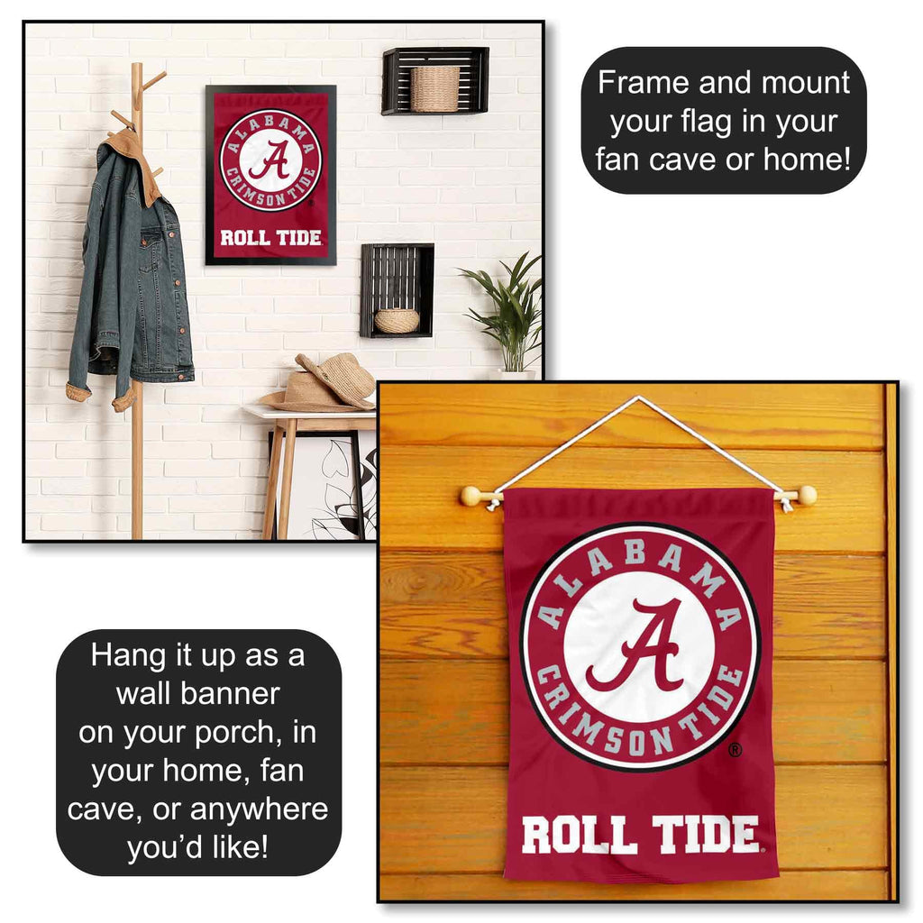 Alabama Crimson Tide Circle Logo Garden Flag