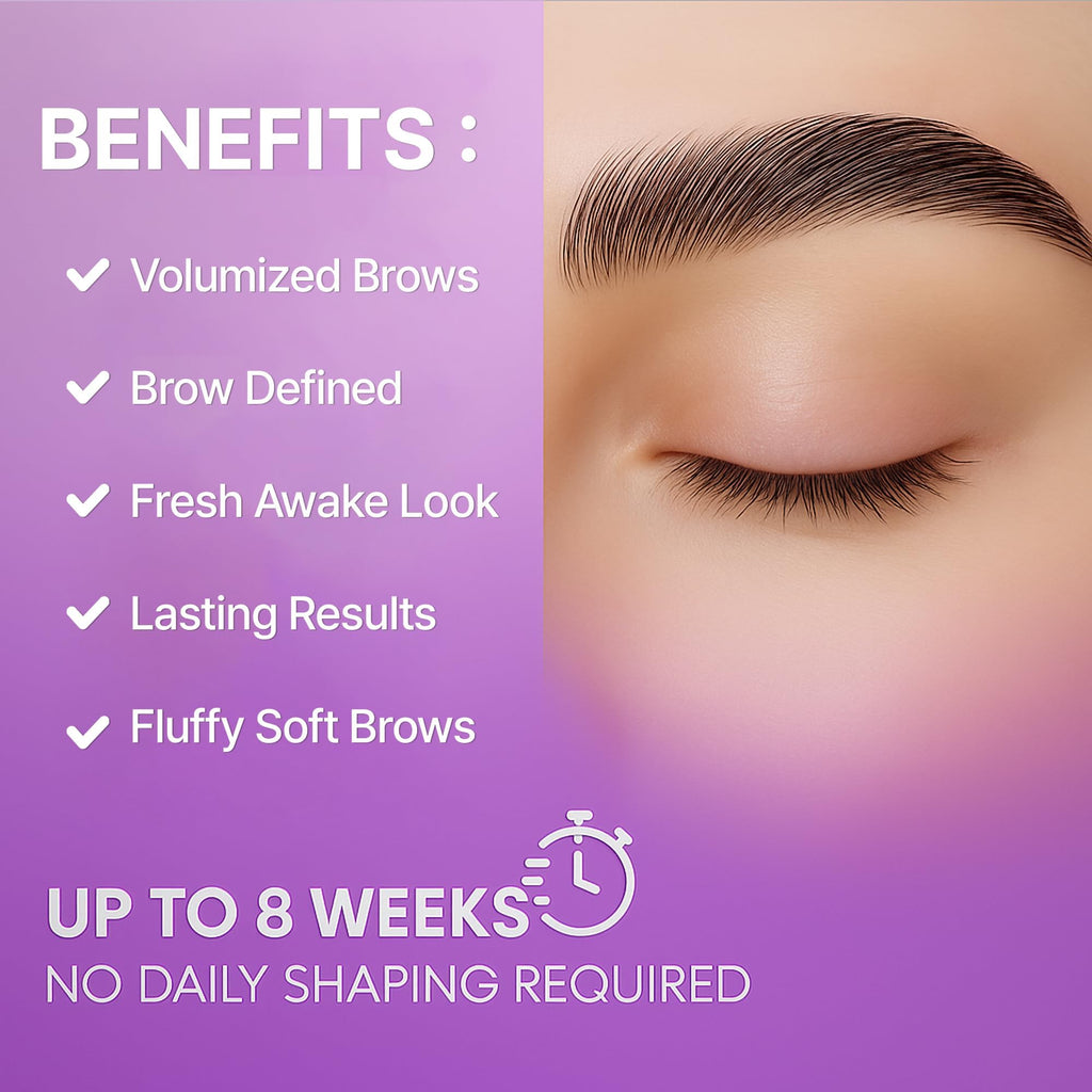 At Home Brow Lamination Kit - DIY Eyebrow Lamination Kit Professional Eye Brow Perm Kit Instant DIY Eyebrow Lift Kit for Fuller Thicker Brows Lasts For Upto 8 Weeks