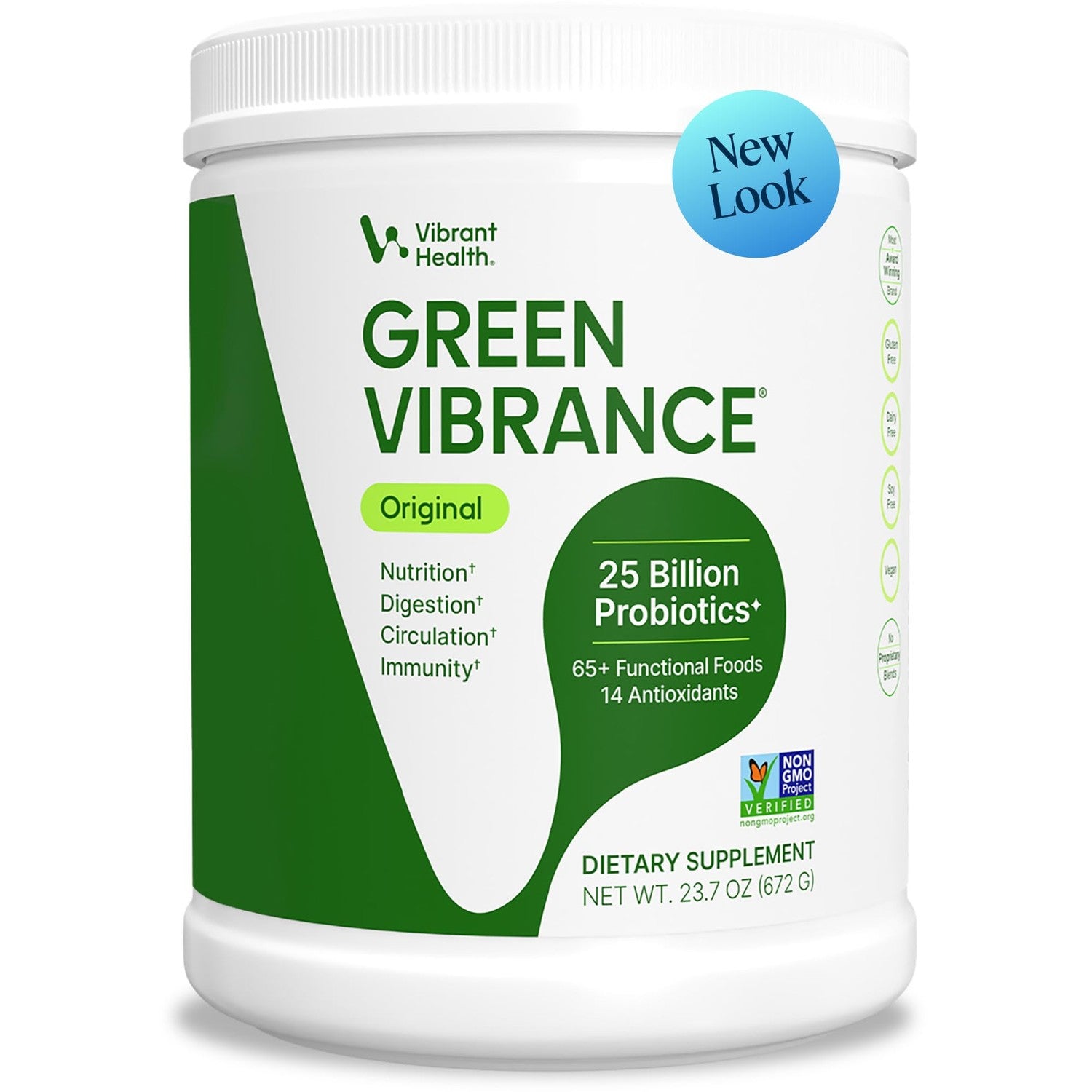 Vibrant Health, Green Vibrance, Vegan Superfood Powder, Boost Energy, 60 Servings