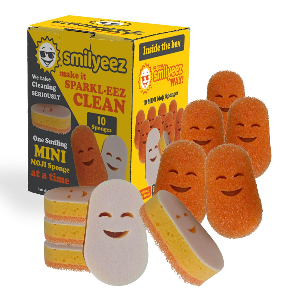 Smilyeez Scrub Moji Scrubbing Sponge Refill for The Dish Daddy (Reg. TM) Dishwand - (10 Pack)