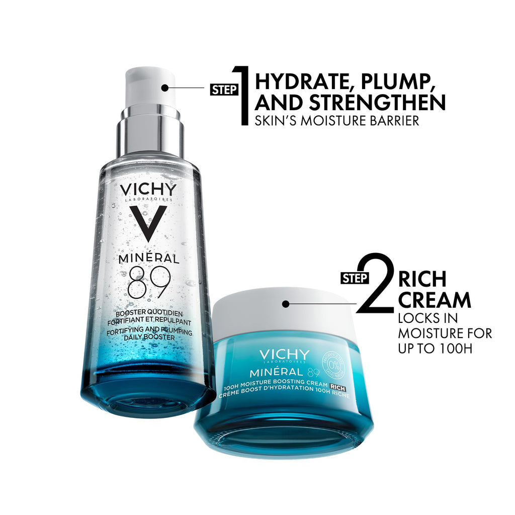 VICHY Mineral 89 100H Moisture Boosting Rich Face Cream, 1.69oz