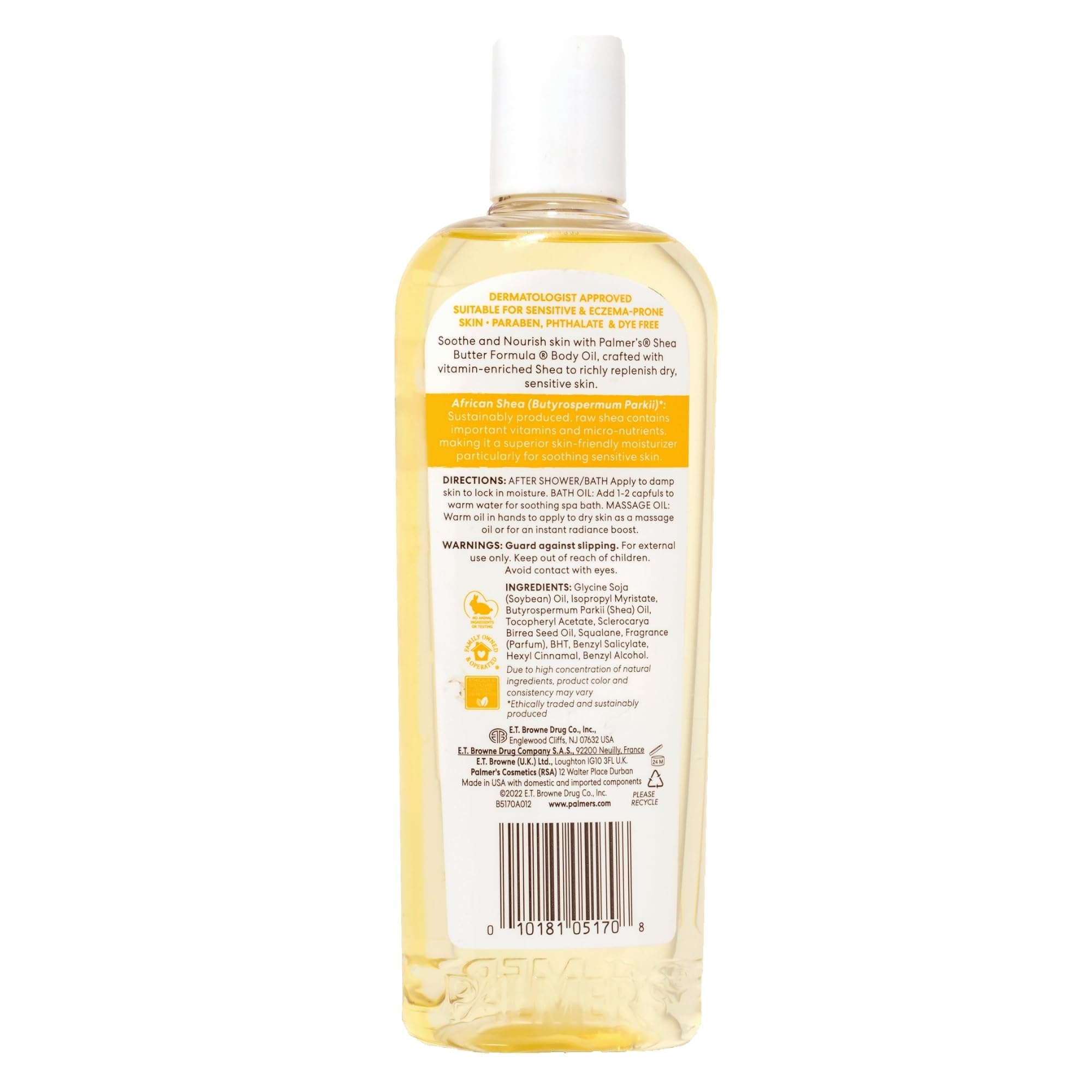 Palmer's Shea Formula Raw Shea Body Oil with Vitamin E, Deep Body Moisturizer to Soothe & Nourish Dry, Sensitive & Eczema-Prone Skin, 8.5 oz (Pack of 12)
