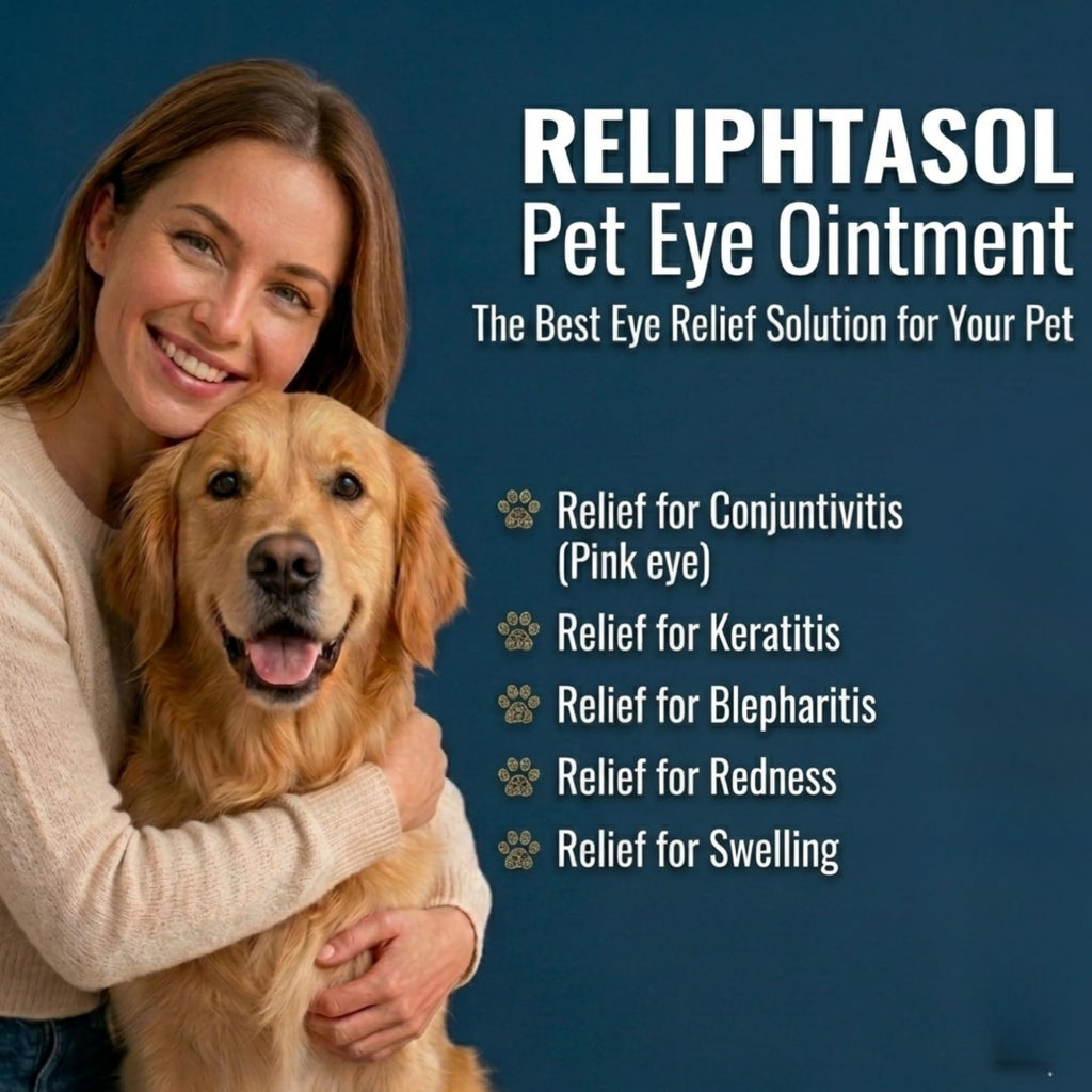 Pet Eye Cream – Vet-Formulated Dog Eye Infection Treatment, Pink Eye Relief, Conjunctivitis Relief, Dry Eyes & Red Eye, Tear Stain Remover for Dogs, Cats, Cattle, Sheep, Horses – 1 Tube