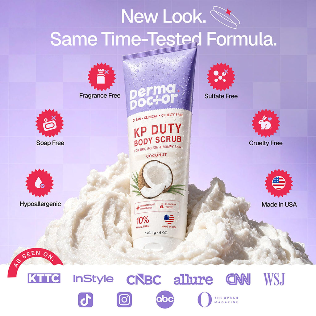 DERMAdoctor KP Bump Eraser Body Scrub, 10% AHAs + PHAs, Rough & Bumpy Skin