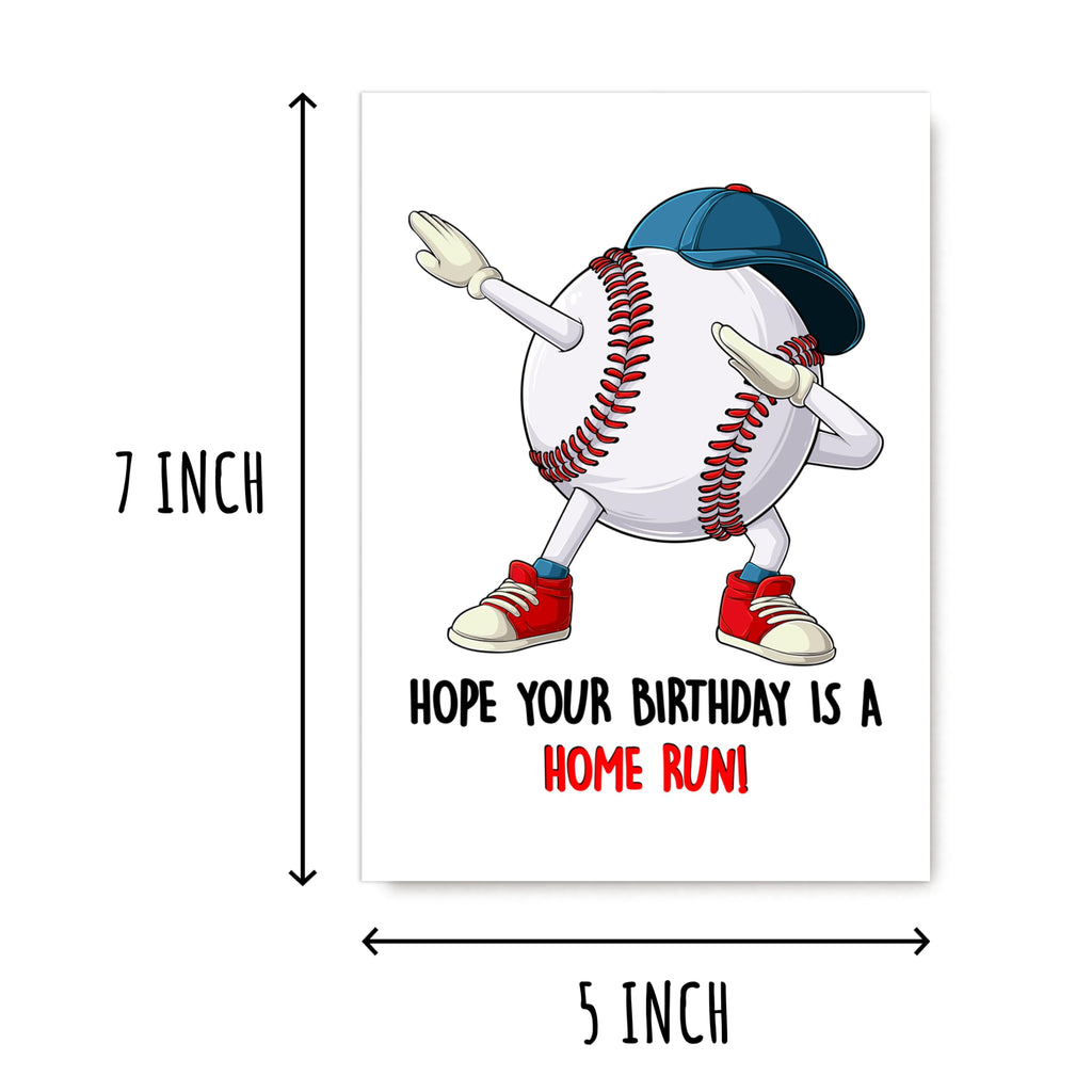 Hope Your Birthday Is A Home Run Card - Baseball Birthday Card - Card For Son Brother Boyfriend - Funny Baseball