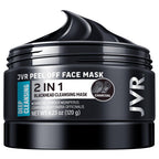 JVR Peel Off Face Mask, Charcoal Peel Off Black Mask, Facial Mask for Surface Cleansing For Men & Women, All Skin Types, 8.46 oz (240 g)