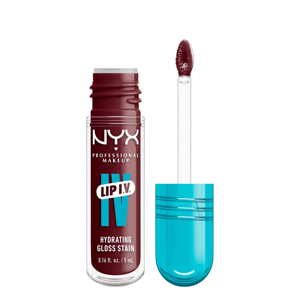 Buy now NYX PROFESSIONAL MAKEUP Lip IV Hydrating Glossy Lip Stain with 12HR Hydration - Drippin In Rose (Pink) at indiglob india