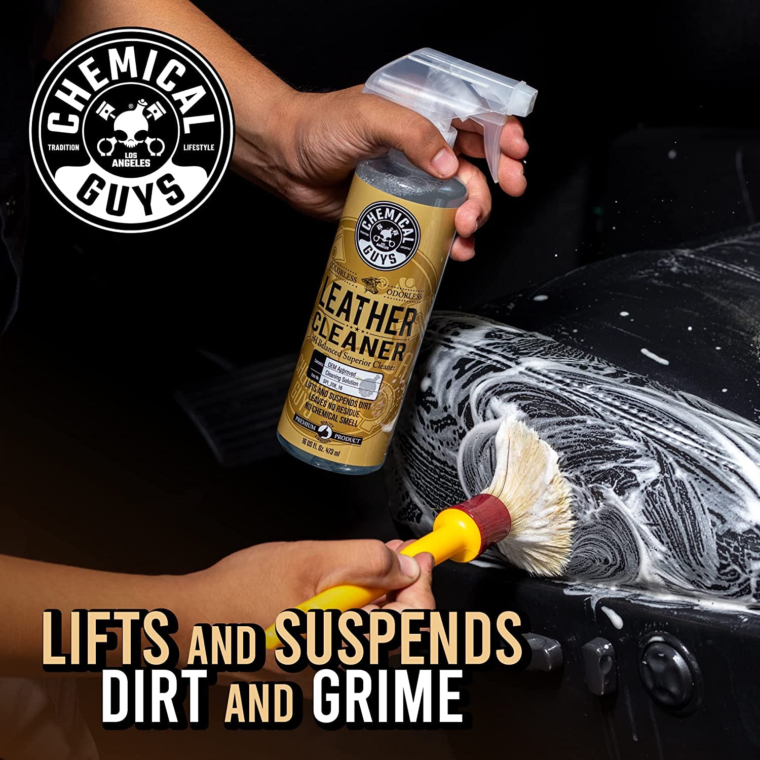 Buy now Chemical Guys Leather Cleaner and Conditioner Kit - 2 Bottles (4 oz Each), Car Cleaner and Conditioner, Safely Cleans & Conditions Leather Car Interiors, Furniture, Shoes, Boots, Bags, Apparel & More 16 Fl Oz KIT + Total Interior at indiglob india
