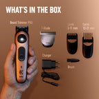Buy now King C. Gillette Beard Trimmer PRO with 40 beard length settings in precise 0.5mm steps, cordless design & 1 trimmer, 1 brush, 2 combs, 1 charger and 1 T-blade at indiglob india
