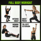 Resistance Bands with Handles, 150 lbs Premium Natural Latex - Set of 5