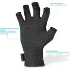 Buy now DISUPPO Arthritis Compression Gloves Relieve Pain from Rheumatoid, RSI,Carpal Tunnel, Hand Gloves Fingerless for Computer Typing and Dailywork, Support for Hands and Joints (L, Black) at indiglob india