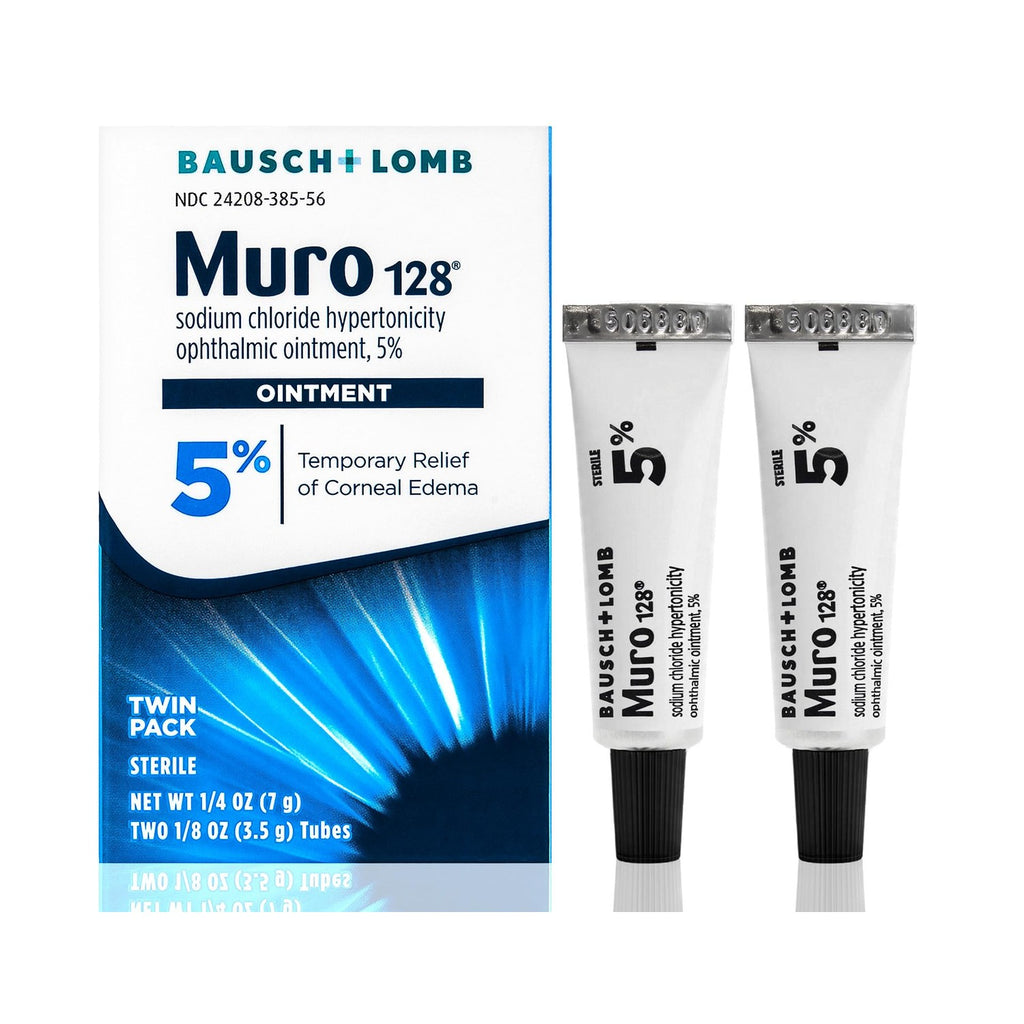 Bausch + Lomb Muro 128 5% Sodium Chloride Eye Ointment Twin Pack 2x3.5g