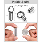 Buy now TISUR Micro Keychain Pill Holder, Titanium Pill Case Waterproof Pill Container, Portable Tiny Pill Organizer for Travel Purse Pocket at indiglob india