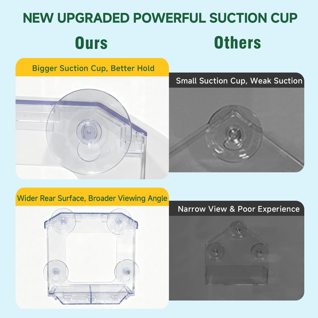 Window Bird Feeder with 4 Extra Strong Suction Cups (2.5 Inch)