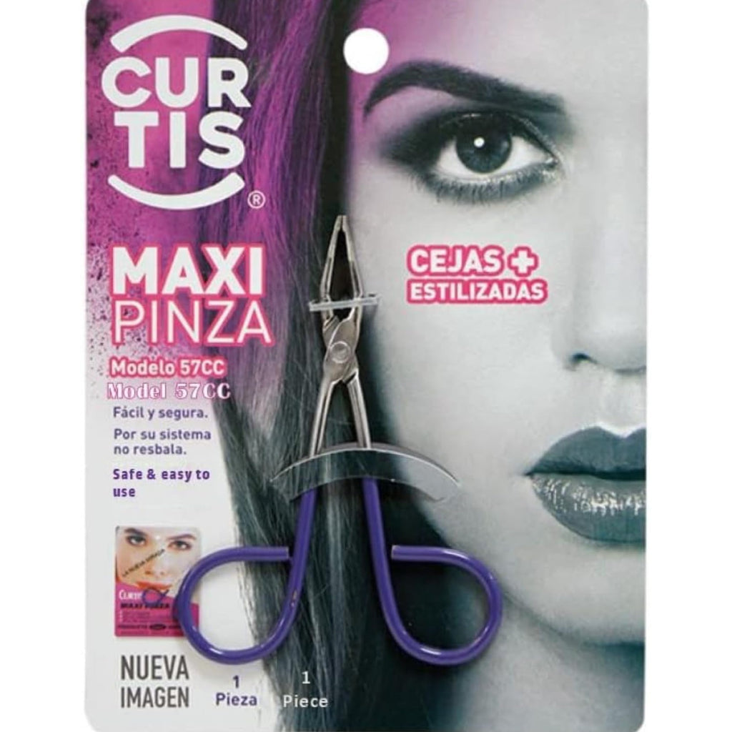 PROFESSIONAL Salon TWEEZERS with Easy Scissor Handle, The BEST PRECISION EYEBROW TWEEZERS Men/Women; PORTABLE Beauty tool for facial Hair, Ingrown Hair, Blackhead; Purple MADE IN MEXICO (UPDATED)