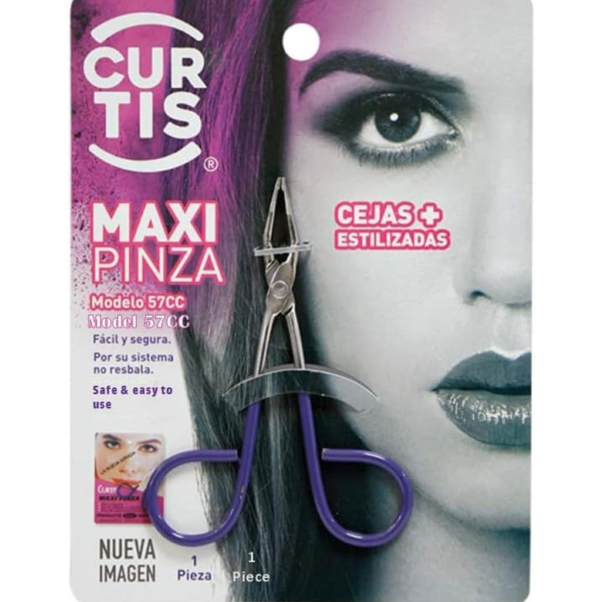 PROFESSIONAL Salon TWEEZERS with Easy Scissor Handle, The BEST PRECISION EYEBROW TWEEZERS Men/Women; PORTABLE Beauty tool for facial Hair, Ingrown Hair, Blackhead; Purple MADE IN MEXICO (UPDATED)