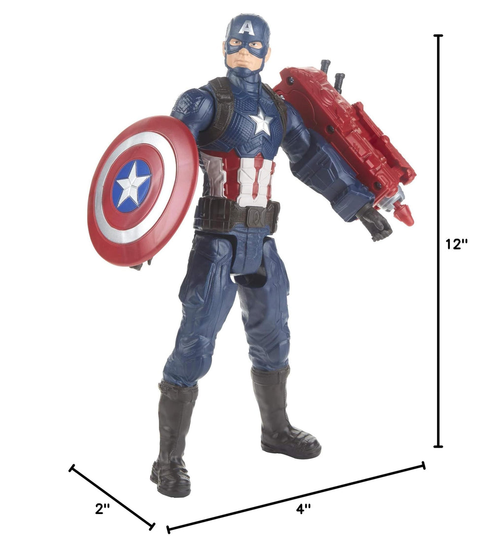 Buy now Marvel Avengers: Endgame Titan Hero Series Captain America 12"-Scale Super Hero Action Figure Toy with Titan Hero Power Fx Port at indiglob india