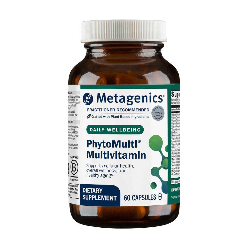 Metagenics PhytoMulti Multivitamin with Phytonutrients, 60 Capsules | Daily Multivitamin Supplement for Men and Women, with Zinc and B6 Vitamins and Phytonutrients, 60 Capsules