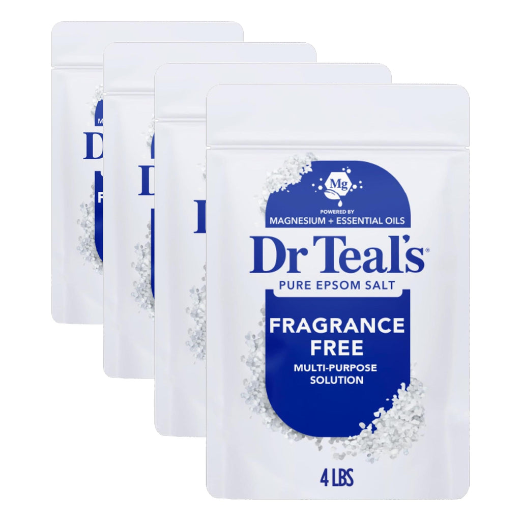 Dr Teal's Epsom Salt Magnesium Soak, Fragrance Free, 4 lbs