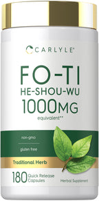 Carlyle Fo-Ti Supplement | 180 Capsules | He-Shou-Wu Root Extract