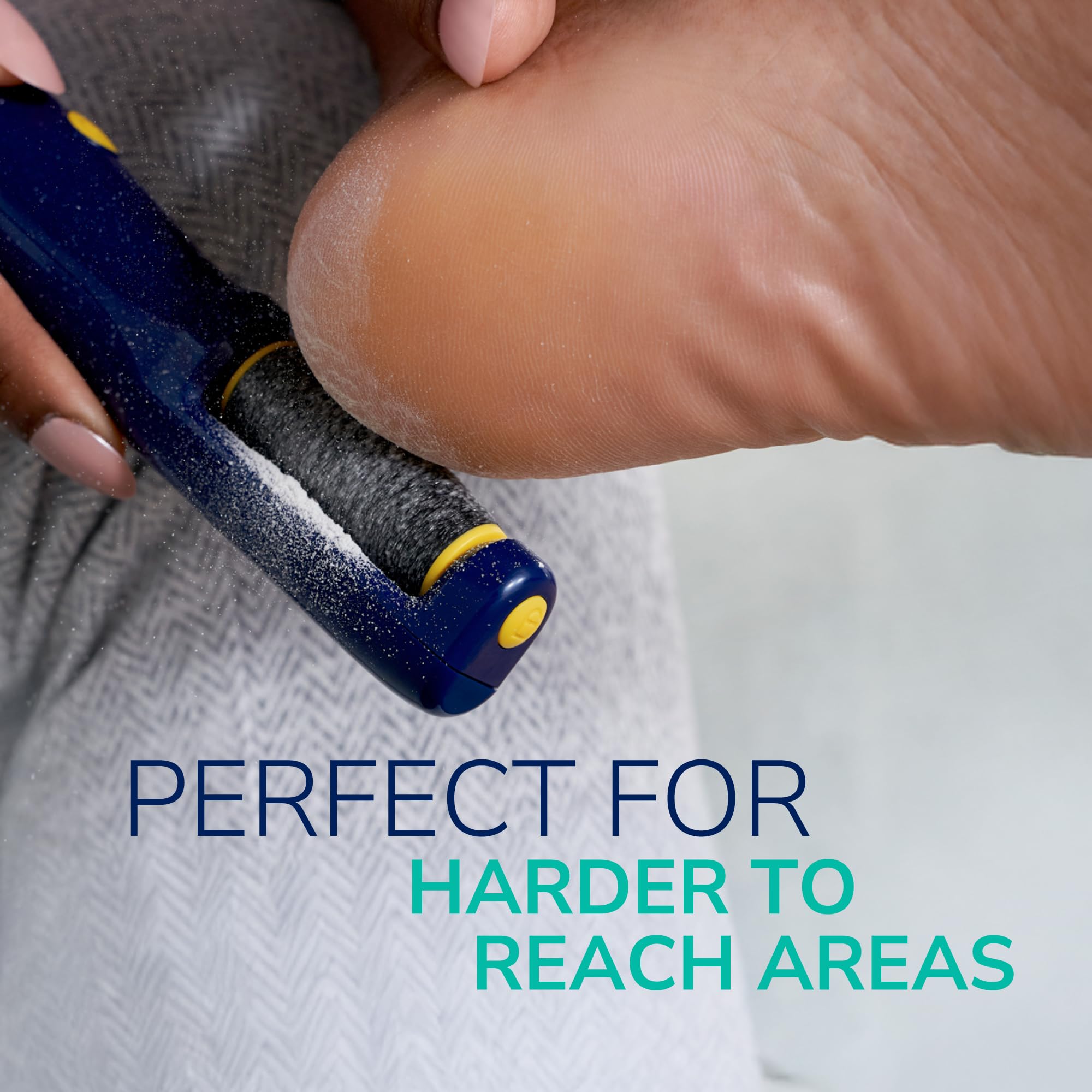 Dr. Scholl's Callus Remover Electronic Foot File, Electric Hard Skin Removal for Feet, Effortless Soft Smooth Skin in Minutes, Perfect for Travel, for Women & Men, AAA Batteries Included