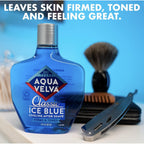 Aqua Velva After Shave, Classic Ice Blue, Soothes, Cools, and Refreshes Skin, 7 Ounce - Pack of 2